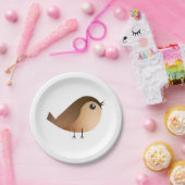 Sparrow Bird-Cartoon Pappteller (Party)