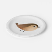 Sparrow Bird-Cartoon Pappteller (Schrägansicht)