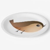 Sparrow Bird-Cartoon Pappteller (Schrägansicht)