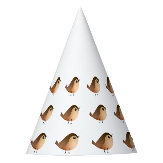 Sparrow Bird-Cartoon Partyhütchen (Vorderseite)