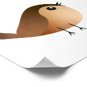 Sparrow Bird-Cartoon Poster (Ecke)