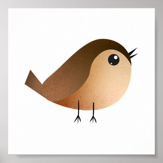 Sparrow Bird-Cartoon Poster (Vorne)