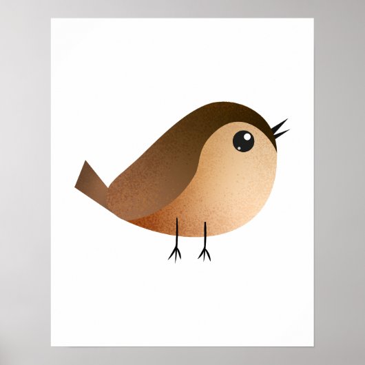 Sparrow Bird-Cartoon Poster (Vorne)