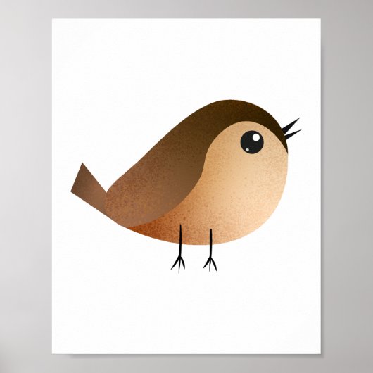 Sparrow Bird-Cartoon Poster (Vorne)