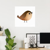 Sparrow Bird-Cartoon Poster (Heimbüro)