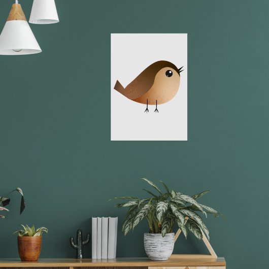 Sparrow Bird-Cartoon Poster (Wohnzimmer 1)