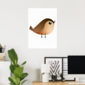 Sparrow Bird-Cartoon Poster (Heimbüro)