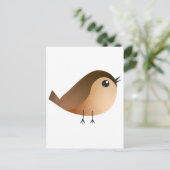 Sparrow Bird-Cartoon Postkarte (Stehend Vorderseite)