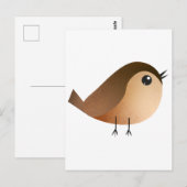 Sparrow Bird-Cartoon Postkarte (Vorne/Hinten)