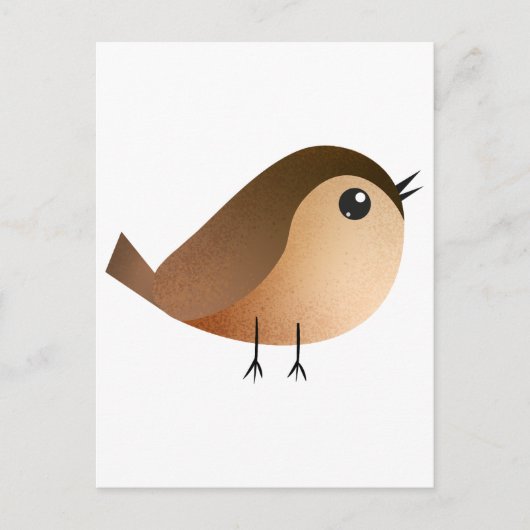 Sparrow Bird-Cartoon Postkarte (Vorderseite)