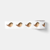 Sparrow Bird-Cartoon Satinband (Vorderseite)