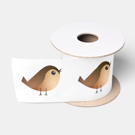 Sparrow Bird-Cartoon Satinband (Spule)