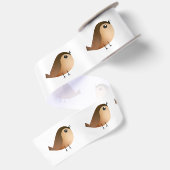 Sparrow Bird-Cartoon Satinband (Rückseite)