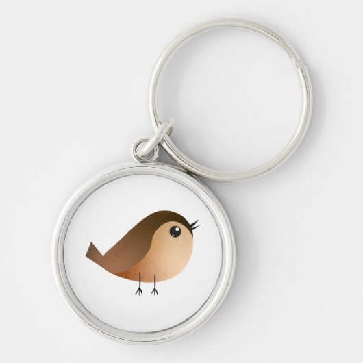 Sparrow Bird-Cartoon Schlüsselanhänger (Vorne)