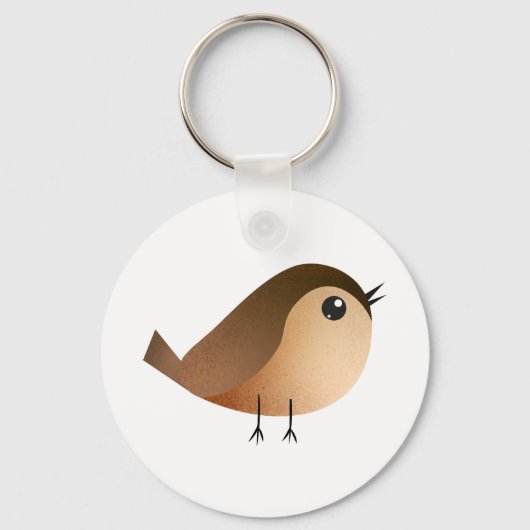 Sparrow Bird-Cartoon Schlüsselanhänger (Vorderseite)