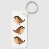 Sparrow Bird-Cartoon Schlüsselanhänger (Rückseite)