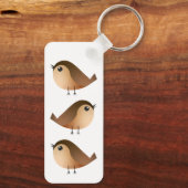 Sparrow Bird-Cartoon Schlüsselanhänger (Rückseite)
