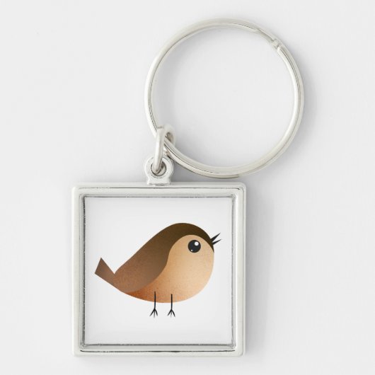 Sparrow Bird-Cartoon Schlüsselanhänger (Vorne)