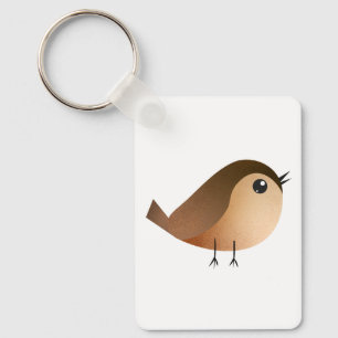 Sparrow Bird-Cartoon Schlüsselanhänger