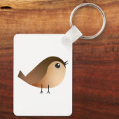 Sparrow Bird-Cartoon Schlüsselanhänger (Rückseite)