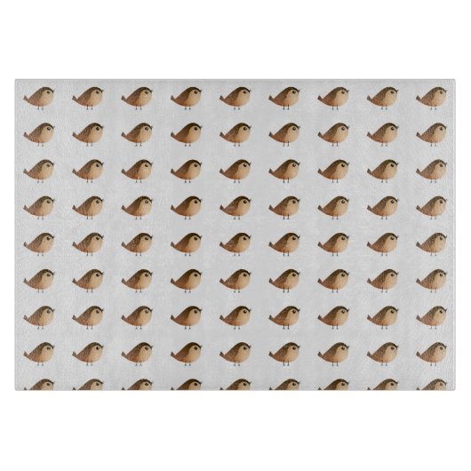Sparrow Bird Cartoon Schneidebrett (Vorderseite)