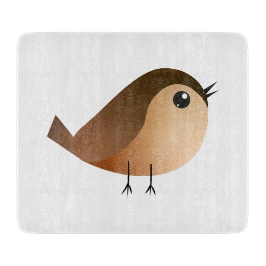 Sparrow Bird-Cartoon Schneidebrett (Vorderseite)