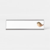 Sparrow Bird-Cartoon Schreibtischnamensplakette (Vorderseite )