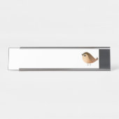 Sparrow Bird-Cartoon Schreibtischnamensplakette (Vorderseite )