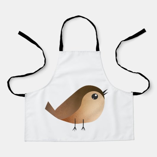 Sparrow Bird-Cartoon Schürze (Vorderseite)