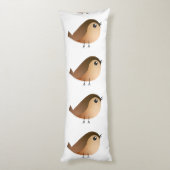 Sparrow Bird-Cartoon Seitenschläferkissen (Rückseite (Vertikal))