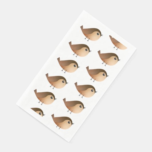 Sparrow Bird-Cartoon Serviette (Ecke)