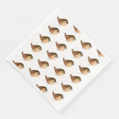 Sparrow Bird-Cartoon Serviette (Ecke)