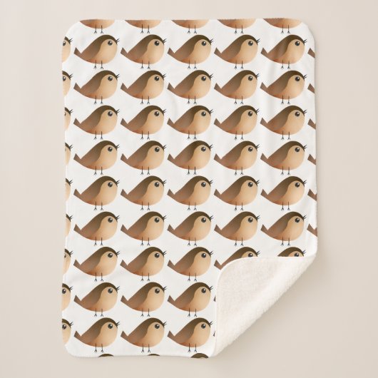 Sparrow Bird-Cartoon Sherpadecke (Vorderseite)