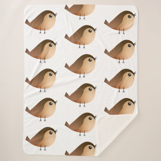 Sparrow Bird-Cartoon Sherpadecke (Vorderseite)