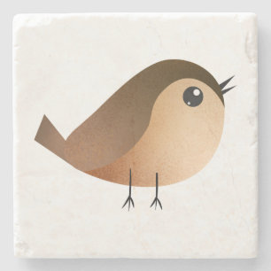Sparrow Bird-Cartoon Steinuntersetzer