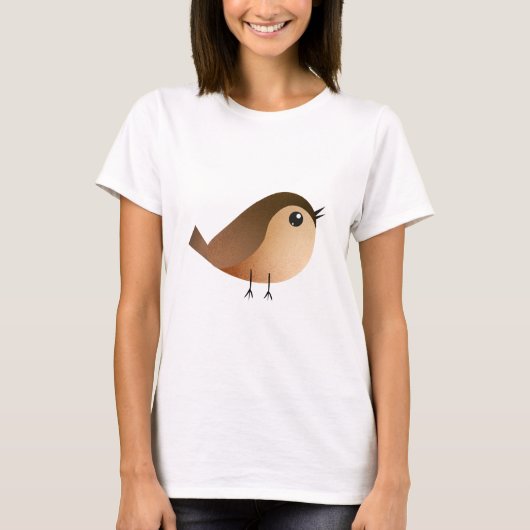 Sparrow Bird-Cartoon T-Shirt (Vorderseite)