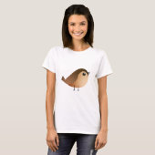 Sparrow Bird-Cartoon T-Shirt (Vorne ganz)