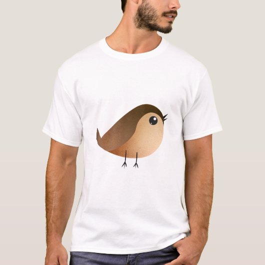 Sparrow Bird-Cartoon T-Shirt (Vorderseite)