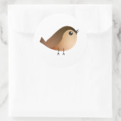 Sparrow Bird Cartoon T - Shirt Runder Aufkleber (Tasche)