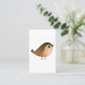 Sparrow Bird-Cartoon Visitenkarte (Stehend Vorderseite)