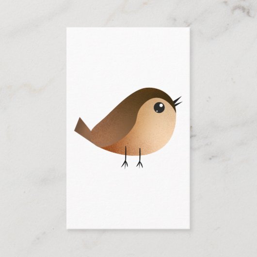 Sparrow Bird-Cartoon Visitenkarte (Vorderseite)