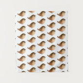 Sparrow Bird-Cartoon Wandteppich (Vorderseite)