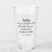 Sparrow Bird vergiftet die Bibelverse Glas (Rückseite)