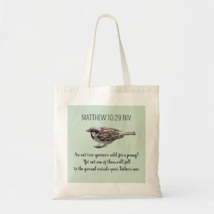 Sparrow Bird vergiftet die Bibelverse Tragetasche