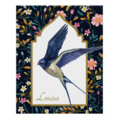 Sparrow Bird Woodland Meadow Maximalist Poster (Vorderseite)