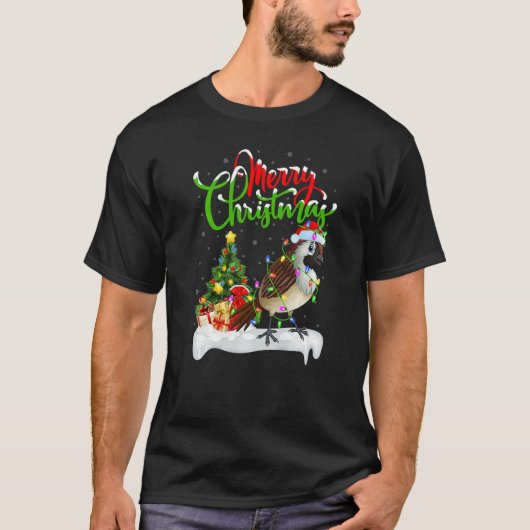 Sparrow Bird Xmas Decorations Santa Sparrow Chris T-Shirt (Vorderseite)