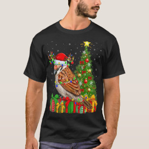 Sparrow Bird Xmas Holiday Santa Sparrow Christma T-Shirt