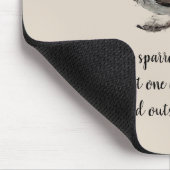 Sparrow Bird zerstört die Bibelverse Khaki Mousepad (Ecke)