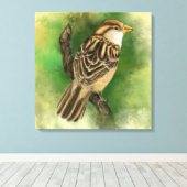 Sparrow Canvas Print Little Bird Leinwanddruck (Insitu (Holzboden))