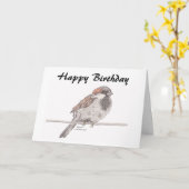 Sparrow Card Geburtstagskarte Karte (Gelbe Blume)